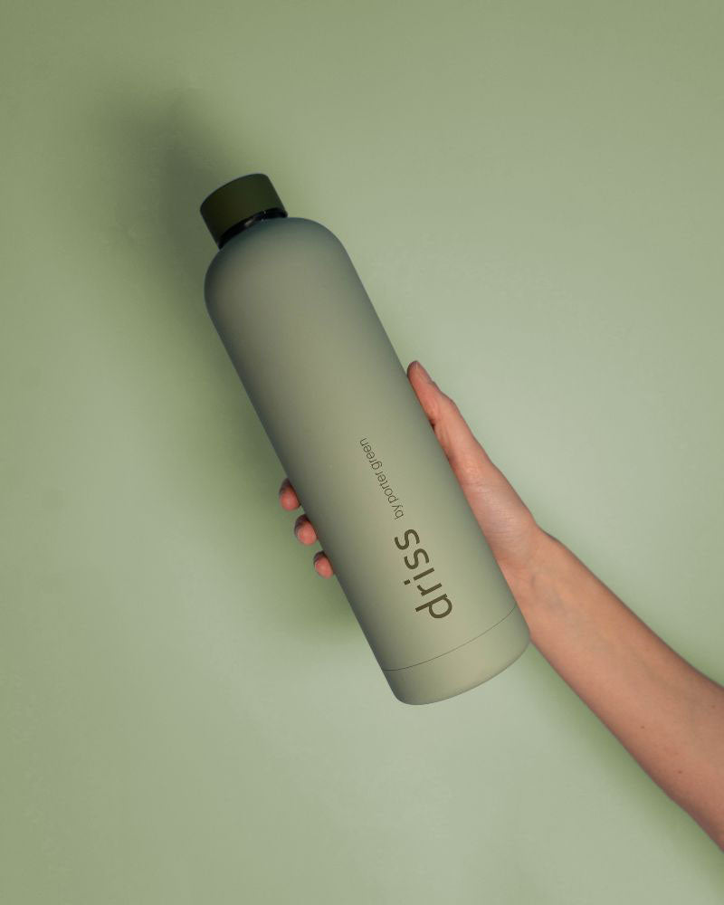 Insulated Stainless Steel Water Bottle | Driss | Sage + Olive