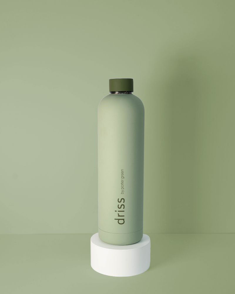 Insulated Stainless Steel Water Bottle | Driss | Sage + Olive