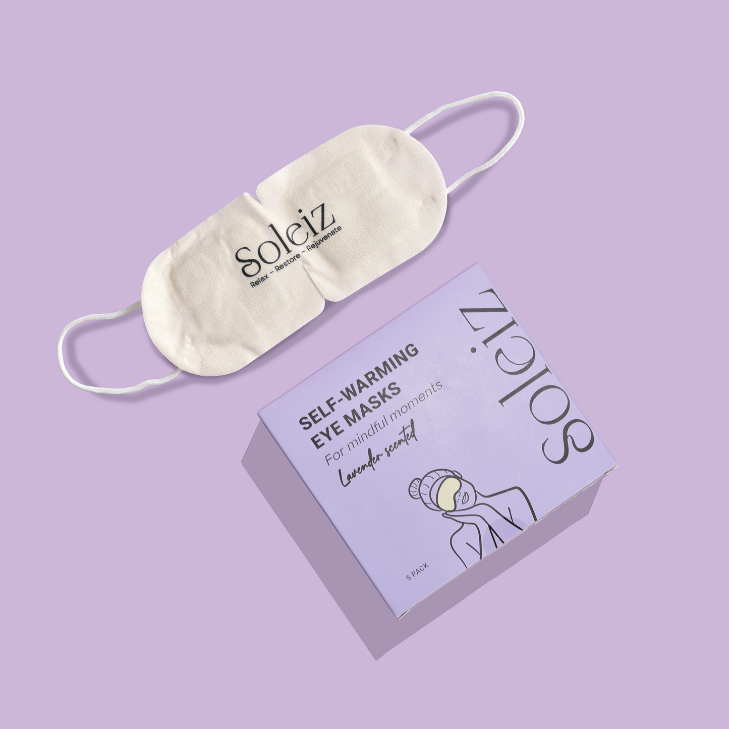 Lavender Scented Self-Warming Eye Mask (5 Pack)